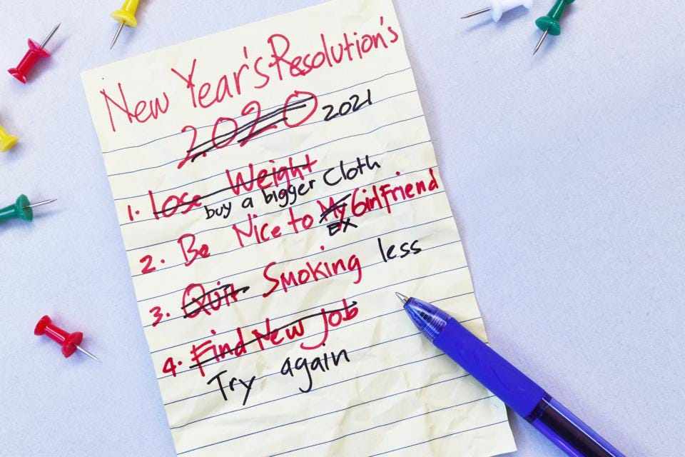 New year resolutions? Should I? Again?